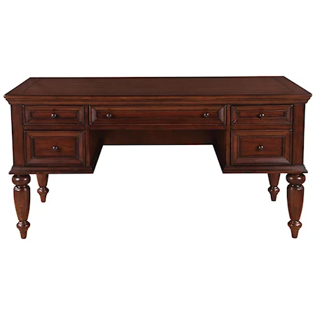 Traditional Writing Desk with Drop Front Keyboard Drawer